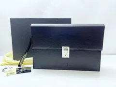 美品　Dunhill　ダンヒル　ロゴ　セカンドバッグ　クラッチ　黒　シルバー　ＬＴ９０１０Ａ