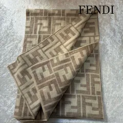 FENDI フェンディ　マフラー　ストール　ズッカ柄　フリンジ　ベージュ FENDI フェンディ FFマフラー FXT260 A8RS レディース カシミヤ