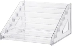 Ryubof フィギュア ディスプレイ スタンド ひな壇 棚 アクリル ケース ラック 台座 階段 収納 展示 陳列 7段 大容量 (クリア)