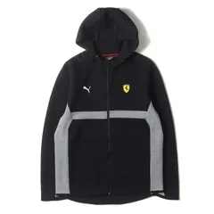 PUMA プーマ パーカー ブラック ヘザーグレー サイズ:M | Ferrari テックスウェット フルジップ パーカー | トップス フーディー コラボ【メンズ】【中古】