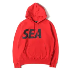 【美品】WIND AND SEA ウィンダンシー パーカー レッド サイズ:S | ブランドロゴ スウェットパーカー | トップス フーディー プルオーバー【メンズ】【中古】