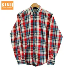 POLO by RALPH LAUREN　チェックシャツ　80’s vintage　長袖シャツ　トップス　緑タグ　ボタンダウン　ワンポイント　スモールポニー　刺しゅう　USA製　古着