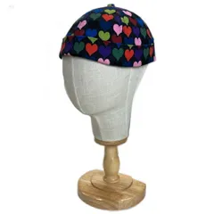 Bohemians　ドッカーキャップ　フィッシャーマンキャップ　ロールキャップ　帽子　ハート柄　マルチカラー　つば無し　日本製　古着