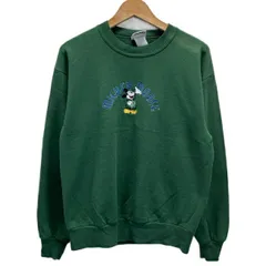 MICKEY＆CO.　スウェット　90s vintage　90年代　トレーナー　クルーネック　裏起毛　刺しゅうデザイン　ミッキーマウス　キャラクター　ディズニー　DISNEY　BRAZOS　古着