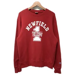 Champion　スウェット　長袖　トレーナー　クルーネック　裏毛　コットン　プリント　フットボール　ヘインズブランズジャパン　アメカジ　古着