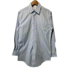Brooks Brothers　ストライプシャツ　Yシャツ　長袖　シャツ　トップス　コットン　レギュラーカラー　胸ポケット　古着