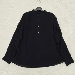 フレームワーク　プルオーバーシャツ　バンドカラー　ギャザー　オーバーサイズ　コットンボイル