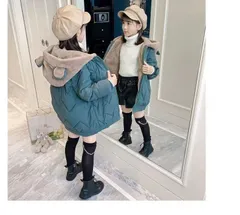 中綿コート 女の子 子供コート キッズ ウサギ耳 フード付き コート 長袖 厚手 バッグ付き 中綿 秋冬 防寒着 暖かい アウター ジャケット 防風 秋冬 可愛い 秋冬 子ども 韓国風 ギフト プレゼント n8pa111