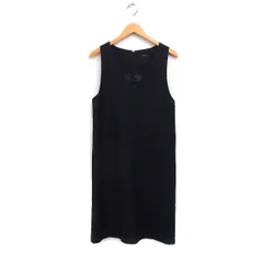 ロッソ ROSSO アーバンリサーチ ジャンパースカート ワンピース ロング丈 Vネック ノースリーブ 無地 スリット 38 ブラック 黒 /FT40