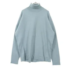 ZARA ザラ 長袖 タートルネック ニット L ブルー系 メンズ 古着