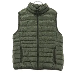 UNIQLO ユニクロ ノースリーブ ウルトラライト ダウンベスト XL カーキ系 レディース 古着