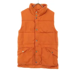 美品 J.CREW ジェイクルー ノースリーブ 中綿ベスト XS オレンジ メンズ 古着