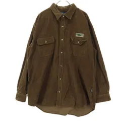 MICHIKO LONDON JEANS ミチコロンドンジーンズ 長袖 コーデュロイシャツ LL ブラウン メンズ 古着