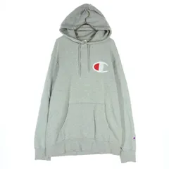 Champion チャンピオン ワンポイントロゴ 長袖 パーカー L グレー メンズ 古着