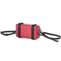 [タビトラ] ショルダーバッグ アルミ製 小型 ミニバッグ ポシェット バック レディース 斜めがけ お出かけ 肩掛け かわいい バレンタイン 質感アップ プレゼント レッド