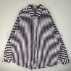 古着 ブルックスブラザーズ Brooks Brothers 長袖シャツ ストライプ MADISON FIT ボタンダウン XL  ホワイト系 マルチカラー メンズ