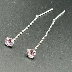 【新品】【ネコポス】アクセサリー ピアス シルバー カラー ラインストーン 揺れる キレイ レディース◆