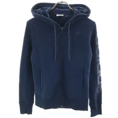 adidas アディダス SPORT ESSENTIALS 長袖 スウェット ジップパーカー L ネイビー レディース 古着