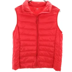 UNIQLO ユニクロ ウルトラライト ダウンベスト XL レッド 収納袋付き レディース 古着