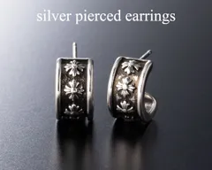 新品 シルバー925 クロス フープピアス 両耳用 キャッチ付 メンズ レディース ユニセックス ゴシック おしゃれ 上品 高級感 88