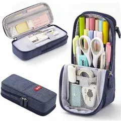 筆箱 大容量 ペンケース 立て られる 筆箱 多機能 ポーチ ペン立て ツールペンケース ペンポーチ R11193