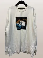 ◆THENORTHFACE ノースフェイス Tシャツ 長袖 ロンT Lサイズ 白系 ホワイト 中古◆19370★