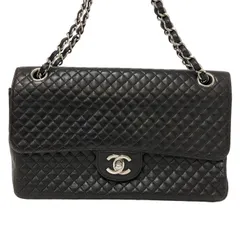 CHANEL シャネル マイクロキルティング シングルフラップ ヴィンテージ チェーンショルダーバッグ ラムスキン ブラック【中古】レディース