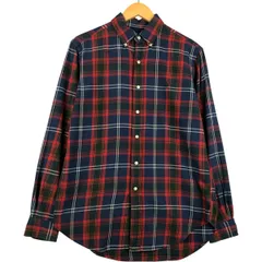 古着 ラルフローレン Ralph Lauren CLASSIC FIT クラシックフィット 長袖 ボタンダウン ライトネルチェックシャツ メンズM相当/eaa600171
