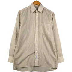 古着 80年代 クリスチャンディオール Christian Dior 長袖 ストライプシャツ メンズM相当 ヴィンテージ/eaa600167