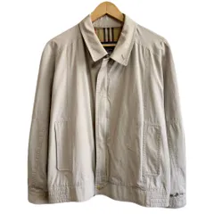 Burberrys バーバリー コットンジャケット ハリントンジャケット 裏地チェック柄 ノバチェック フルジップ ポケット付き ベージュ No.L225