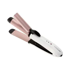 コイズミ カール&ストレート 2WAY ヘアアイロン 25mm コードレス 海外対応 USB充電式 ホワイト KHR-7430/W 1