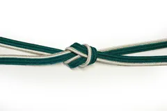 正絹　帯締　グリーン　帯締め　帯〆　洒落　日本製