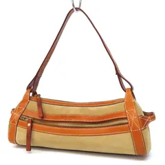 WG25028 美品 kate spade new york ケイトスペード ドラム型 ワンショルダーバッグ ハンドバッグ ロゴ型押し 肩掛け スエード×レザー ベージュ×茶