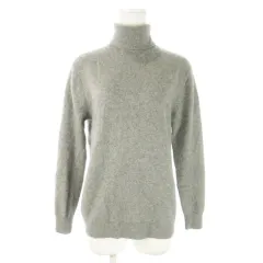 グリーンレーベルリラクシング ユナイテッドアローズ green label relaxing カシミヤニット セーター タートルネック 長袖 起毛 L グレー /AO8 ■GY01