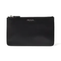 プラダ バッグ メンズ レディース ポーチ バッグインバッグ サフィアーノレザー ブラック 2M1236 PRADA 中古