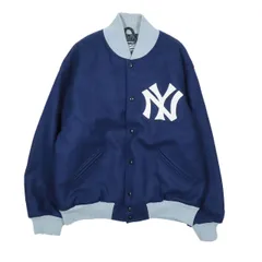 23AW 美品 セトルマイヤーズ SETTLEMIER’S THE MLB COLLECTION チームロゴ ニューヨークヤンキース スタジャン 長袖 アウター ネイビー グレー L メンズ 