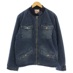 ステュディオダルチザン STUDIO D'ARTISAN ストライプ ワークジャケット 中綿 ブルゾン M ネイビー 紺 /☆Gのサムネイル
