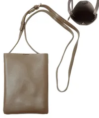 [グリーンパキラ] スマホショルダーポーチ 携帯バック バッグ レディース 軽量 スマホ入れ スマートフォン収納 ミニ 斜めがけ 肩掛け ポシェット サコッシュ かばん 縦型 小さめ フェイクレザー iPhone対応 小型 シンプル 無地 合成皮革 [カーキ]