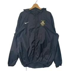 NIKE ナイキ ウインドブレーカー サッカーチーム スポーツ イングランド フーディー ライトアウター 長袖 ドローコード ワンポイントプリント刺繍 オーバーサイズ ビッグシルエット インドネシア製 XLサイズ ブラック