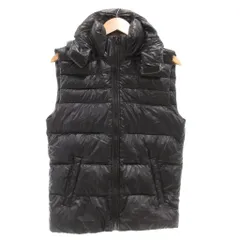 ギャップ GAP ダウンベスト S ジップアップ フード 2WAY 黒 ブラック /AE