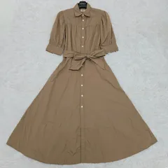 デニム&サプライラルフローレン　シャツワンピース　ウエストベルト　ロング丈　五分袖　サイズ0　QRコード付き