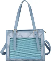 HARGIO(ハルジオ) 痛バッグ おしゃれ 痛バに見えない 小さめ ミニ トート ショルダー 2WAY ショルダーバッグ トートバッグ ハンドバッグ 推し活バッグ 大人 普段使い (水色,  Free Size)