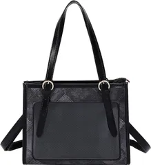 HARGIO(ハルジオ) 痛バッグ おしゃれ 痛バに見えない 小さめ ミニ トート ショルダー 2WAY ショルダーバッグ トートバッグ ハンドバッグ 推し活バッグ 大人 普段使い (ブラック,  Free Size)