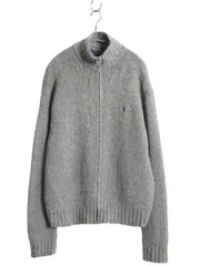 【お得なクーポン配布中!】 90s ポロ ラルフローレン フルジップ ニット セーター ジャケット メンズ L / オールド ラム ウール カーディガン ハイネック ドライバーズ