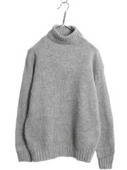 【お得なクーポン配布中!】 90s カルバンクライン タートルネック ウール ニット セーター レディース S / 古着 オールド 長袖ニット ハイネック 無地 シンプル グレー