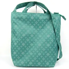 デイリーラシット トートバッグ 2way ショルダーバッグ モノグラム 鞄 カバン ブランド レディース グリーン Daily russet 【中古】