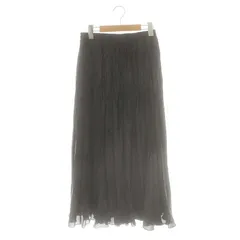 プラステ PLST サテンプリントギャザースカート プリーツスカート レオパード柄 M グレー ブラック /DF ■OS ■SH