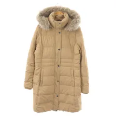 トミーヒルフィガー TOMMY HILFIGER ダウンコート ジップアップ ロング L ベージュ /HK ■OS