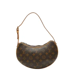 ルイ ヴィトン モノグラム ポシェット クロワッサンPM M51510 ブラウン PVC レザー レディース LOUIS VUITTON【228-41807】