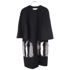 新品未着用タグ付き　FENDIフェンディ2WAYケープコート　ブラック　マント FENDI（フェンディ） 18AW フォックスファーポケットケープコート